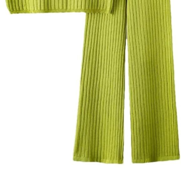 Women’s 2 Piece Lounge Set Sleeveless Crewneck Sweater & Pants Set NWT Outfit - Picture 7 of 11